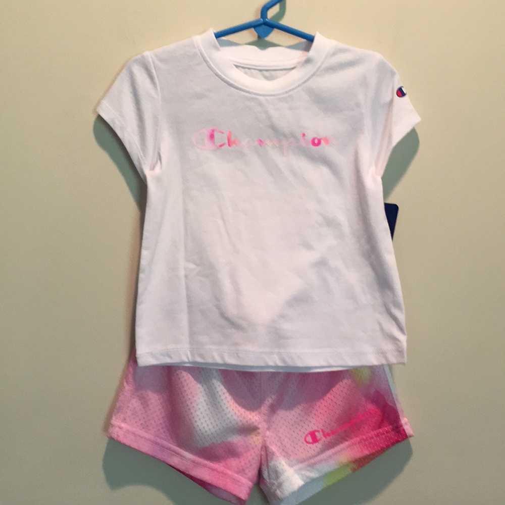 NWT Champion Girls Shirt/Short set Size 24 Mo